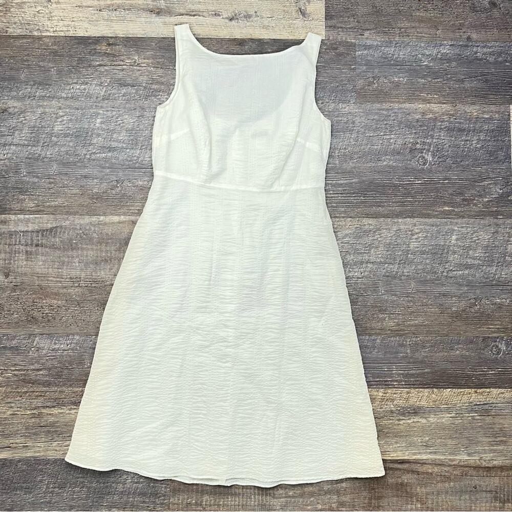 J. Crew white sleeveless fit and flare dress size 6 petite 6P B128